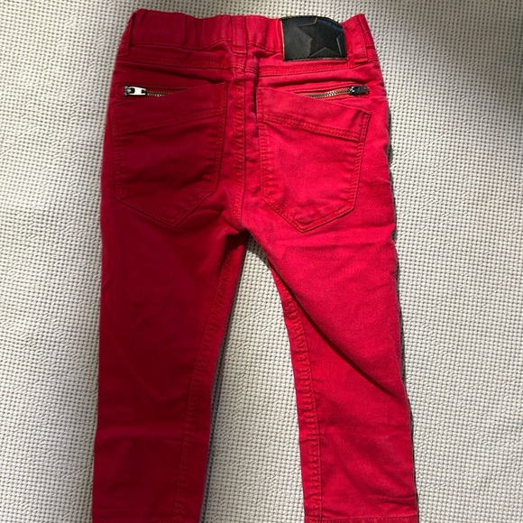 H&M Red Slim skinny Cut Jeans rockstar style 1.5 years -2 years 2t - Picture 8 of 9